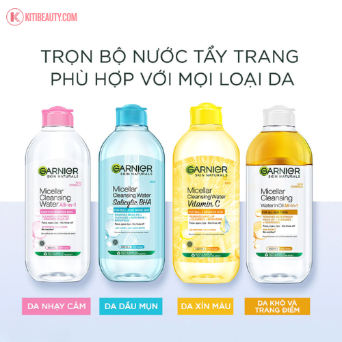 Nước Tẩy Trang Garnier Micellar Cleansing Water 400ml